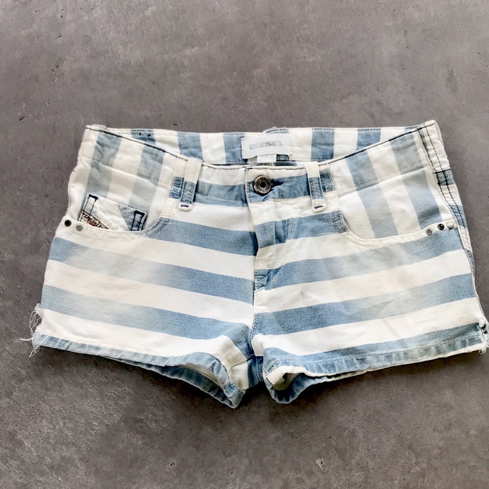 Diesel | Denim Jean shorts striped 10 - Picture 1 of 13